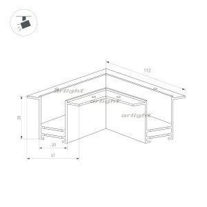 Угловой прямой коннектор Arlight MAG-25 033246